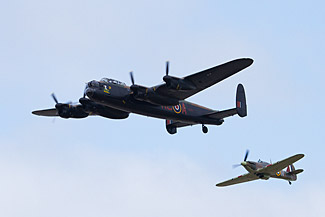 BBMF Lancaster and Hurricane