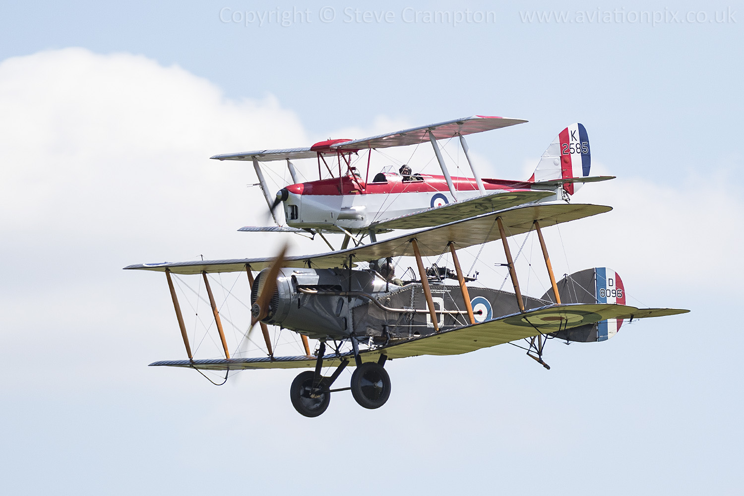 Bristol F.2b and Tiger Moth