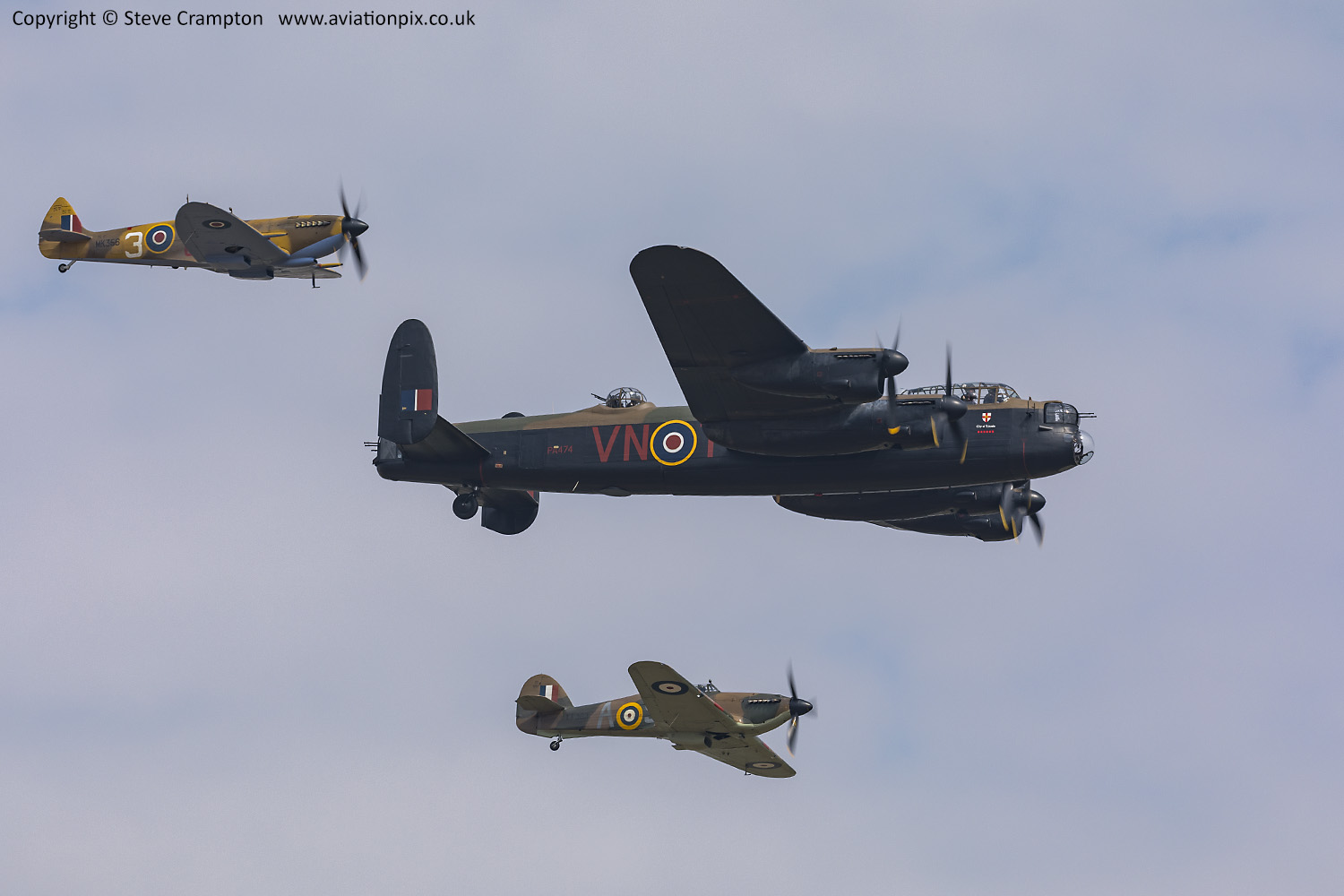 Spitfire, Hurricane, Lancaster (RAF BBMF)