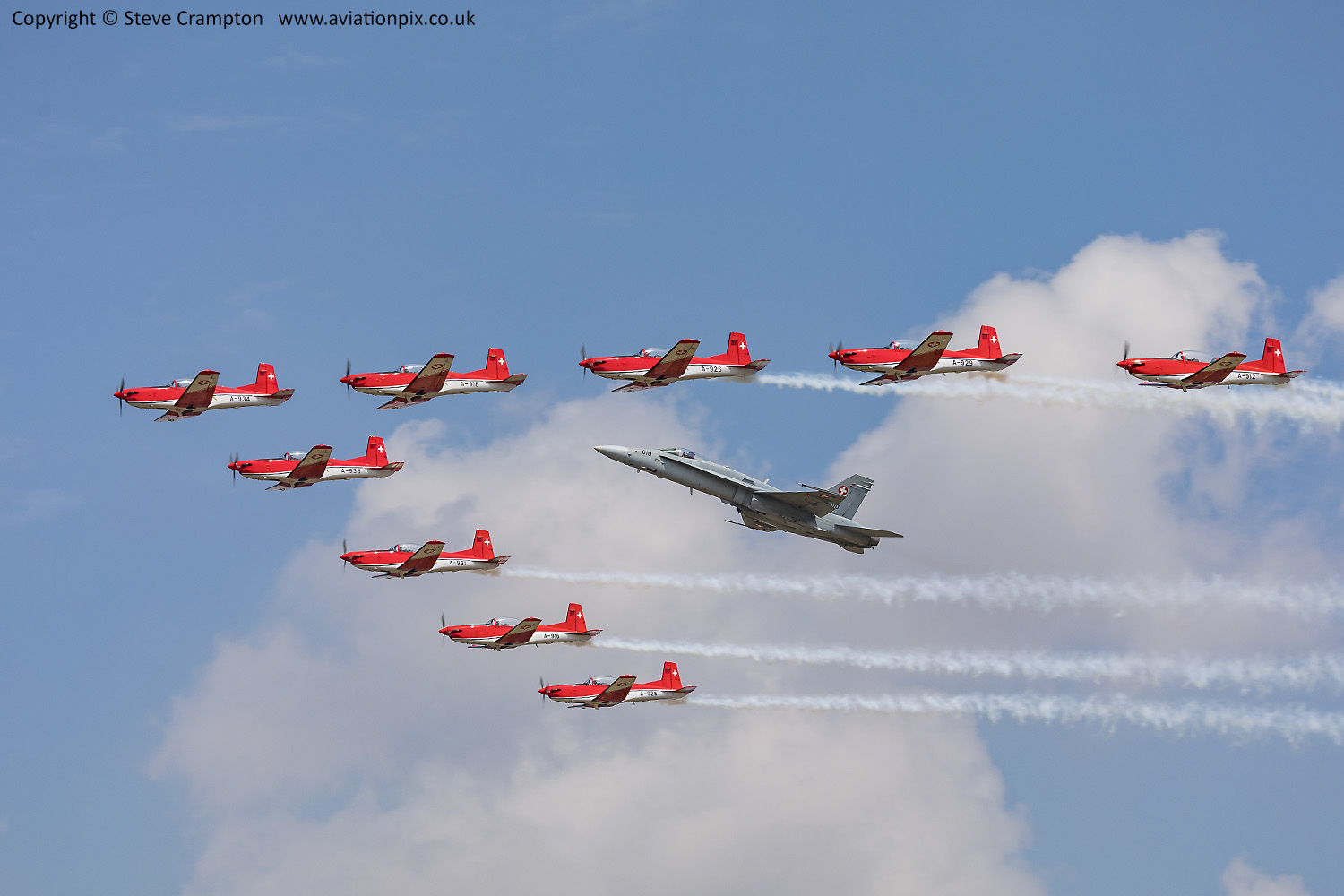 Pilatus PC-7 and F-18 (Swiss AF)