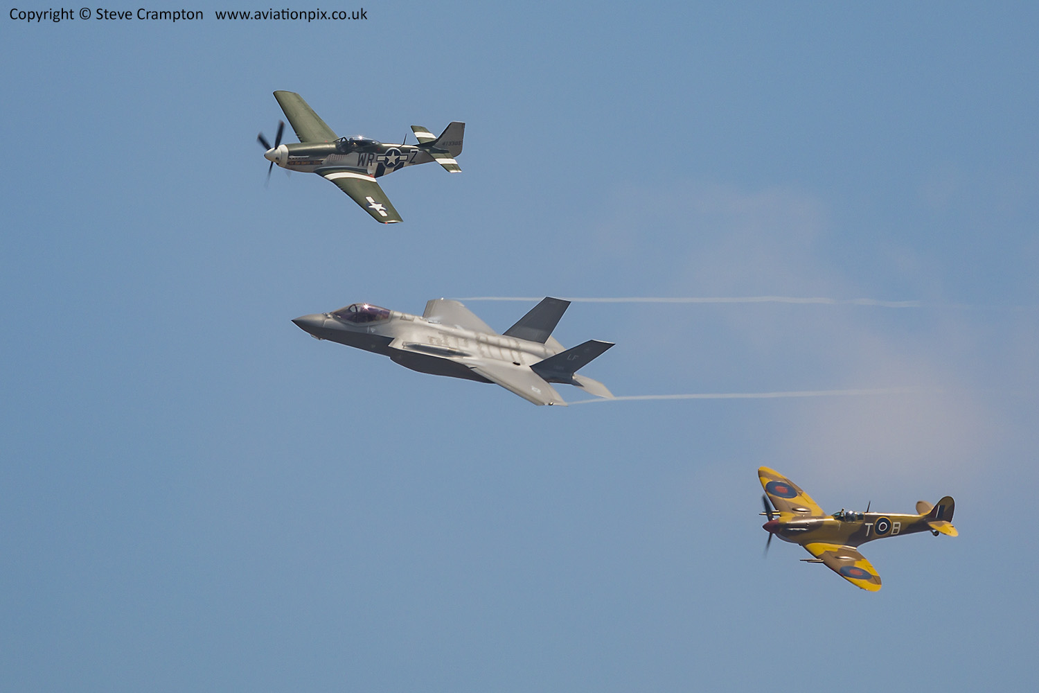 USAF Heritage Flight Mustang, Spitfire and Lightning II