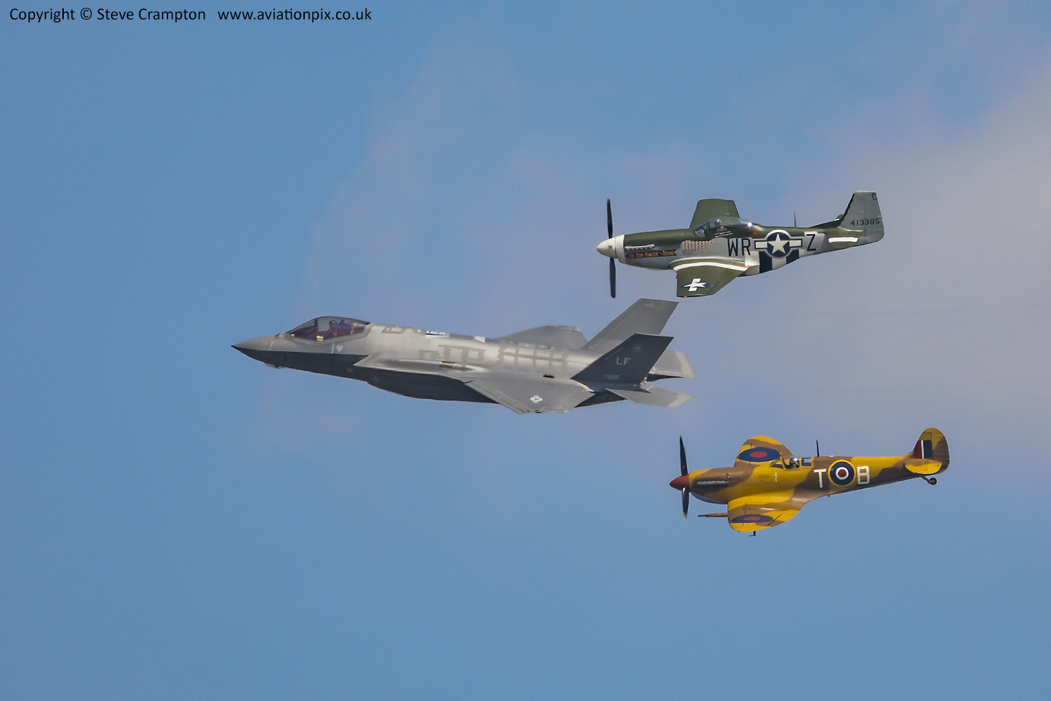 USAF Heritage Flight Mustang, Spitfire and Lightning II