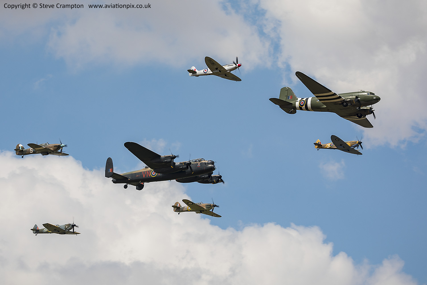 Battle of Britain Memorial Flight Trenchard plus formation