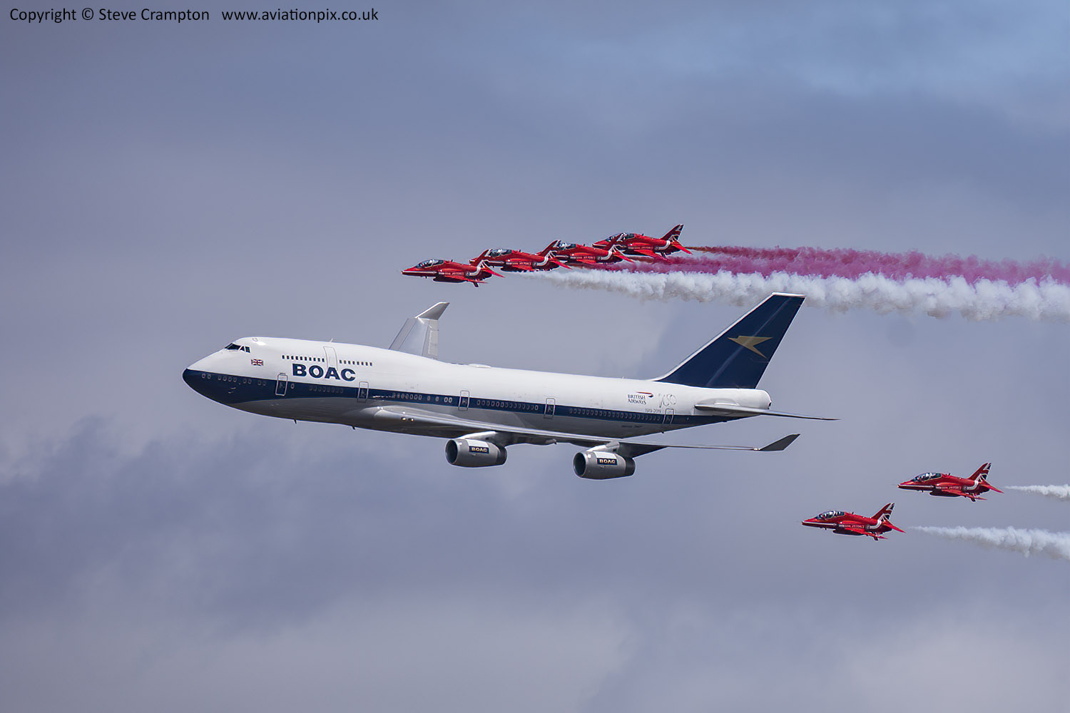 Red Arrows and BOAC 747