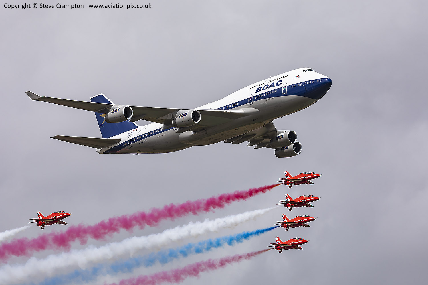 Red Arrows and Boeing 747