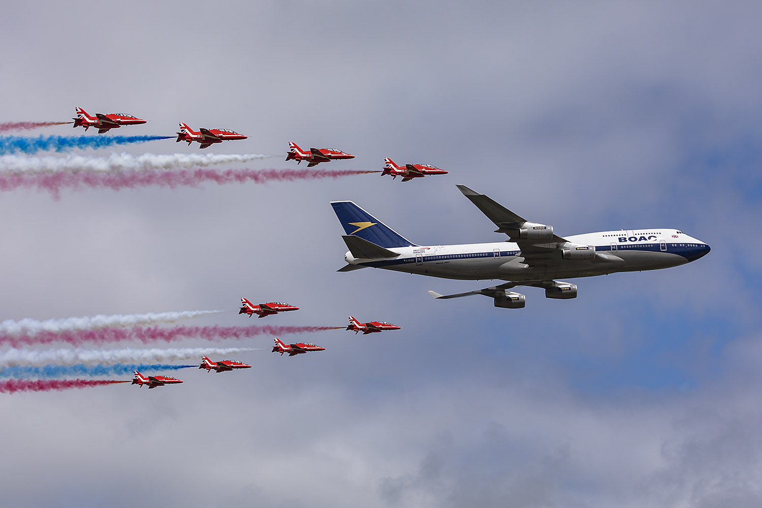 Red Arrows and BOAC 747