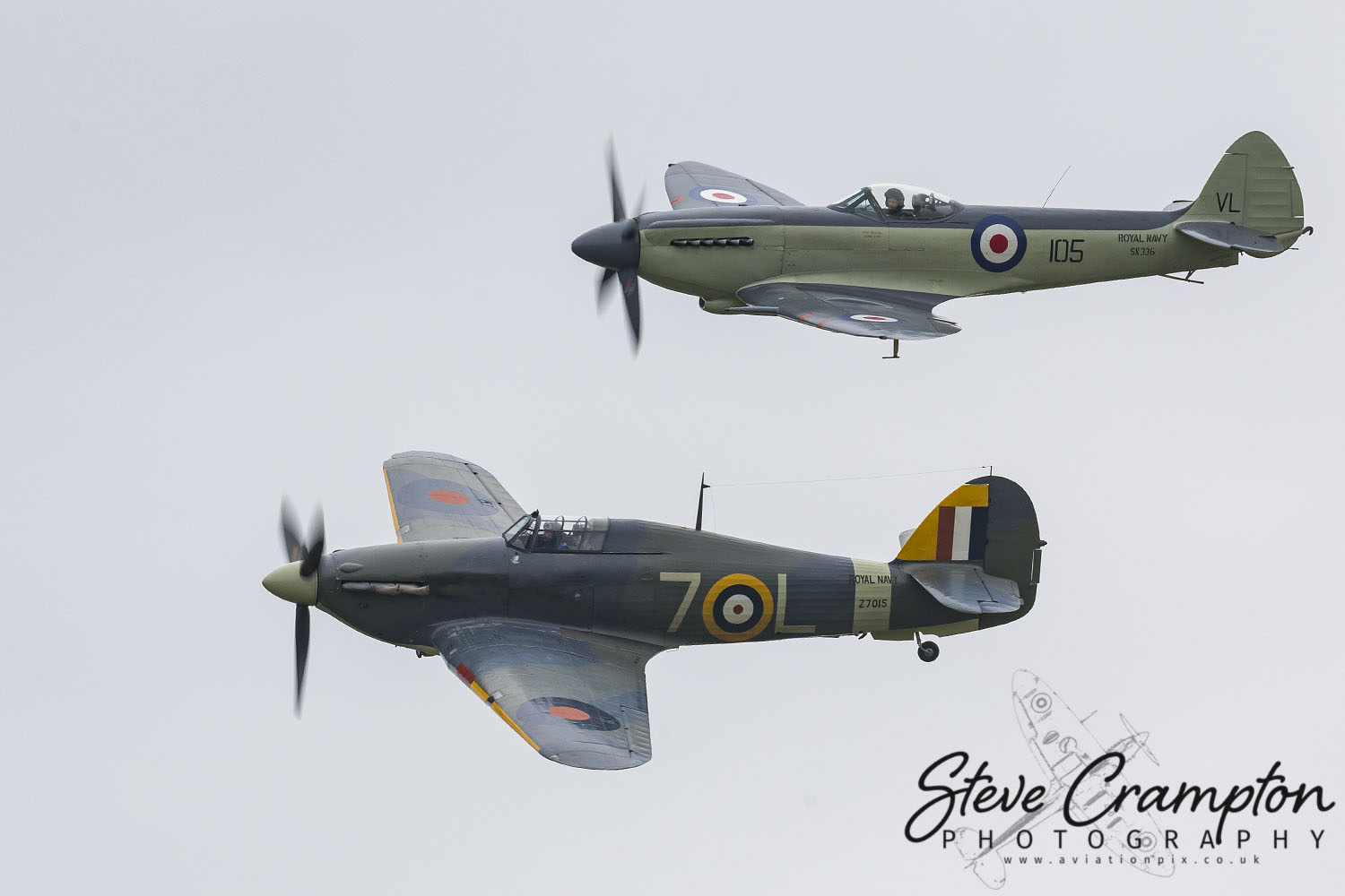 Hawker Sea Hurricane and Supermarine Seafire