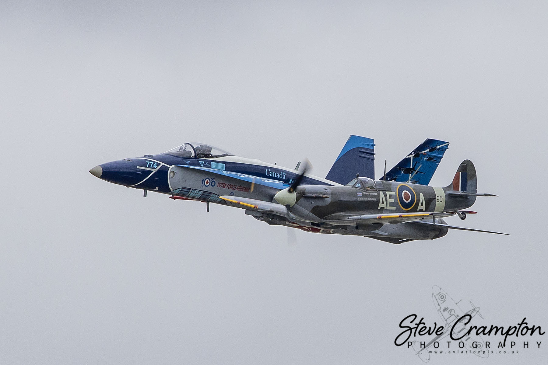 McDonnell Douglas CF-188 Hornet and Supermarine Spitfire