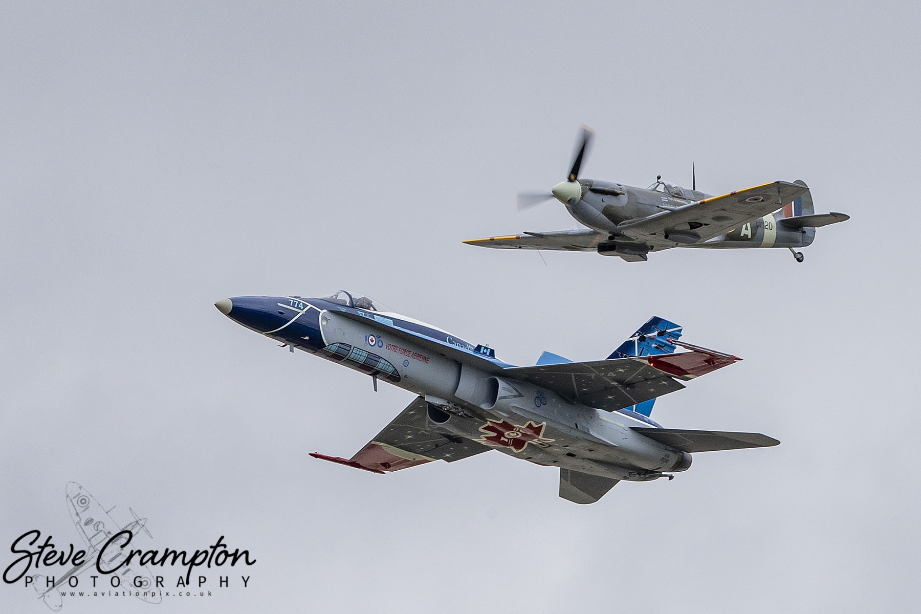 McDonnell Douglas CF-188 Hornet and Supermarine Spitfire