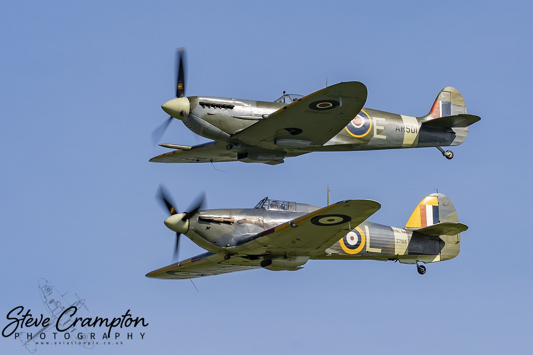 Supermarine Spitfire Mk.Vc and Hawker Sea Hurricane Mk.1B