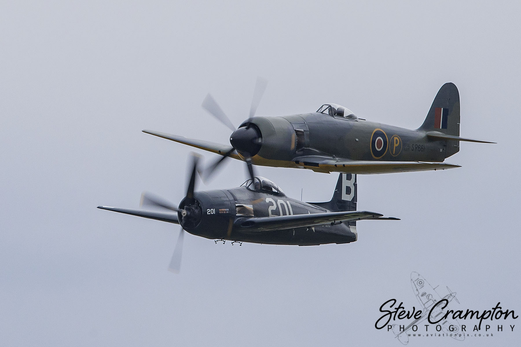 Hawker Fury II and Grumman F8F Bearcat
