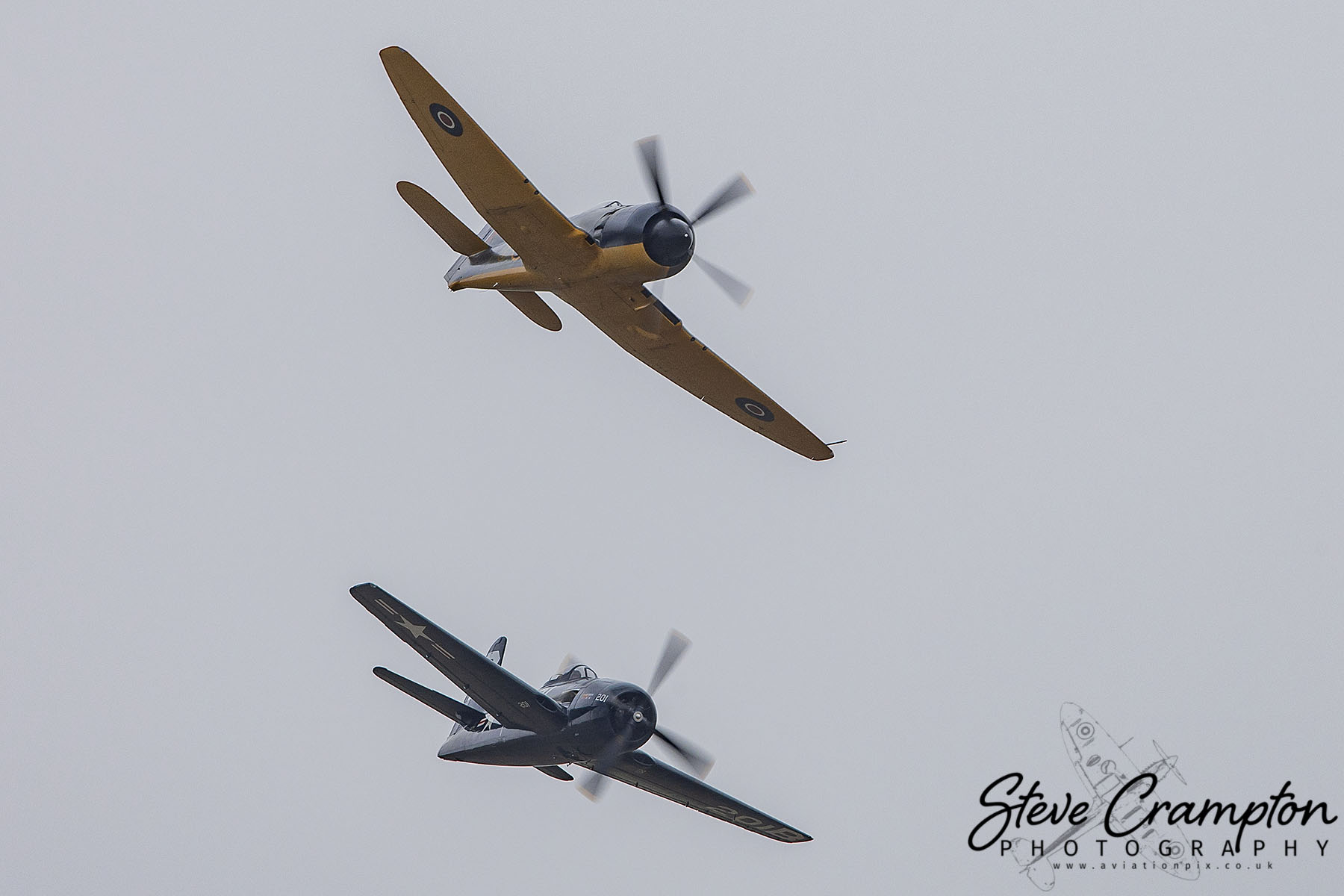 Hawker Fury II and Grumman F8F Bearcat