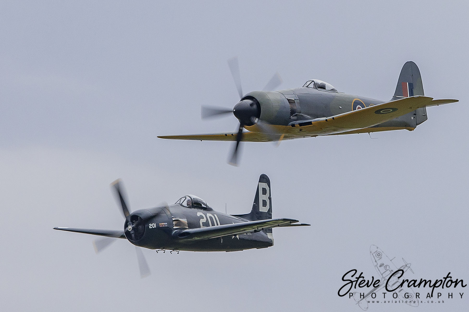 Hawker Fury II and Grumman F8F Bearcat